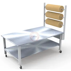 packaging table with cutting bubble packing work station bench