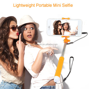 Más pequeño del mundo móvil de los regalos promocionales accesorios cable mini doblado selfie palo con espejo para cámara - Product Image 5