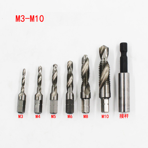 Juego de brocas y grifos combinados de 6 uds. HSS4341 para perforación de <span class=keywords><strong>Metal</strong></span>, <span class=keywords><strong>avellanador</strong></span> de roscar, 2 uds. - Product Image 4