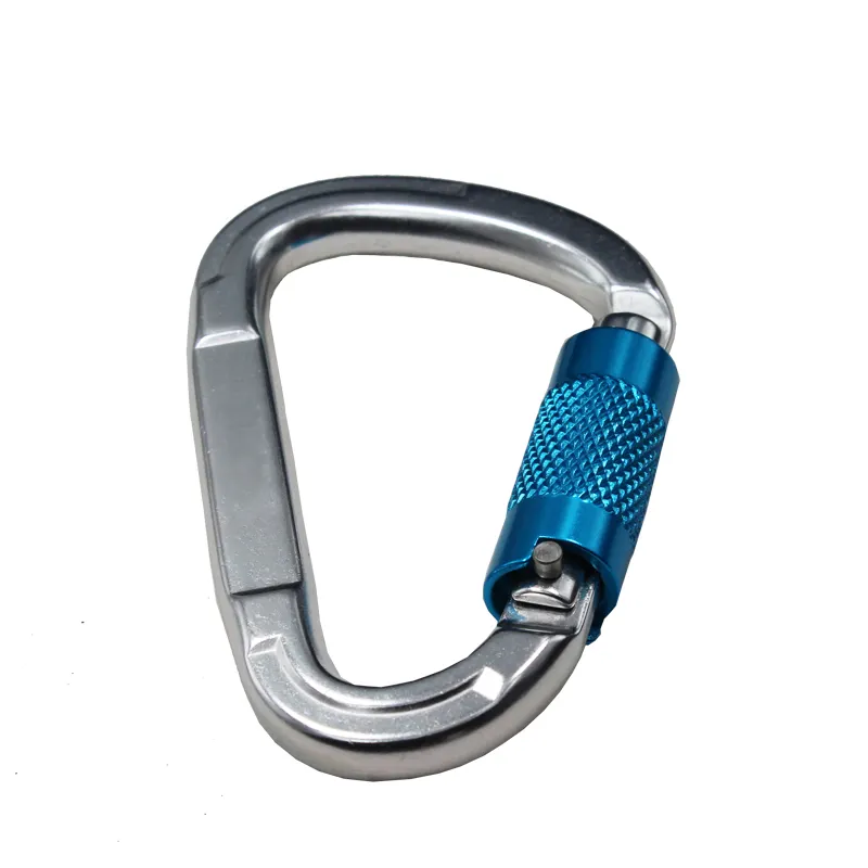 Großhandel D-Form Aluminium drehbarer Kletter karabiner