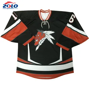 Wholesale factory direct supplier 100 polyester sublimation custom hockey jersey