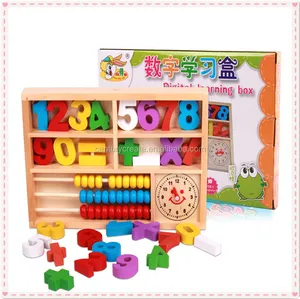 Educational Wood Digital Study Box wooden Baby Computing toys