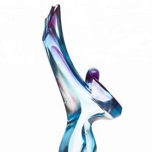 Trophée de <span class=keywords><strong>rêve</strong></span> en cristal de glaçure colorée au design unique - Product Image 3