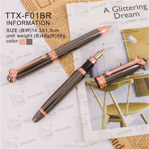 결혼식 기념품 손님용 TTX 기프트 메탈 로즈 골드 도금 롤러볼 볼펜 - Product Image 4