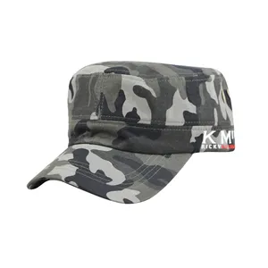 Gorra de béisbol con estampado de camuflaje de algodón y poliéster personalizada