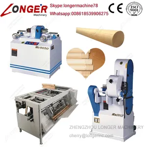 Wooden Pole Making Machine Round Wood Sticks Polishing Machine