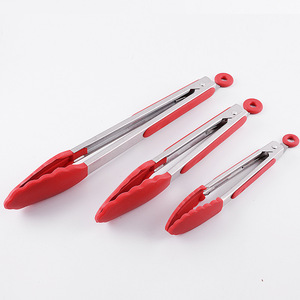 7 Inch 9 Inch 12 Inch <strong>Silicone</strong> Stainless Steel Kitchen Tongs Non-stick Clip Clamp BBQ Salad <strong>Tools</strong> Grill Home Kitchen - Product Image 2