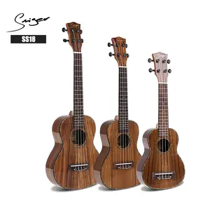 SS18 de china, venta al por mayor de 21 pulgadas soprano sólida koa ukelele para instrumentos musicales