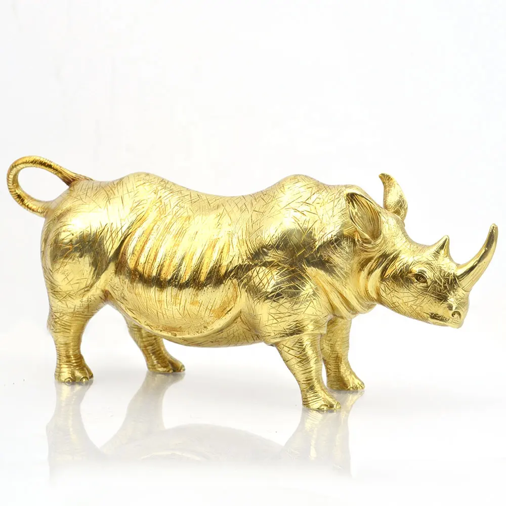 Antique Gold Cast Oem Cheap Small 3D Metal Home Decor Set Custom Bronze Animal One Piece Figurines