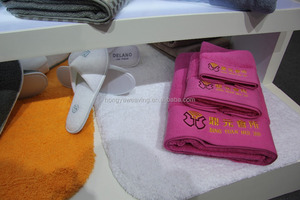 Juego de toallas de algodón bordado de la muestra libre para el hotel y el hogar utiliza - Product Image 1