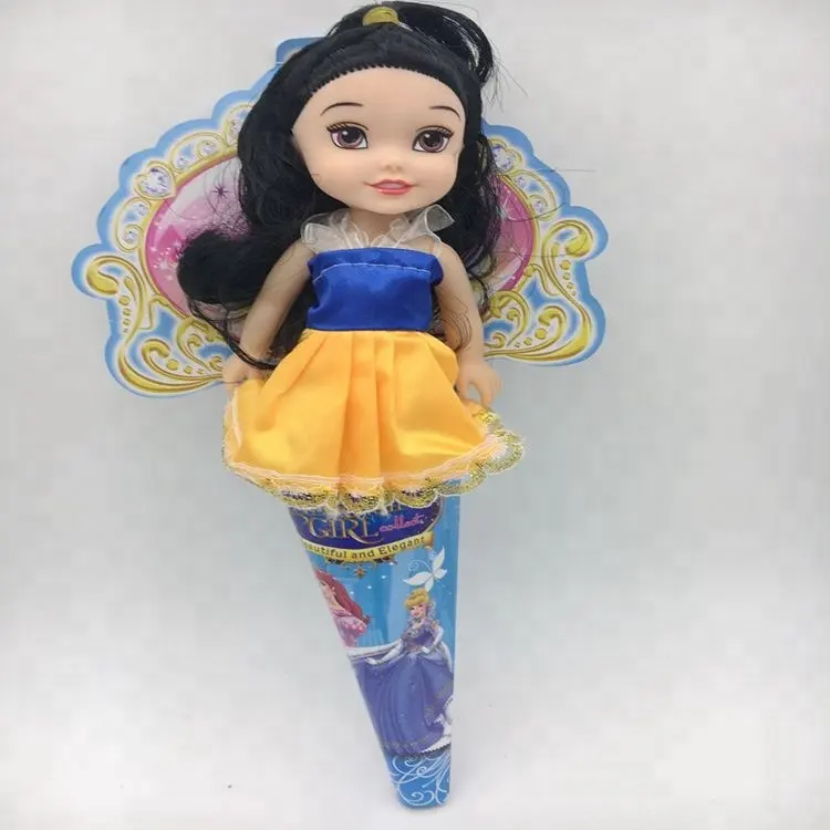 Muñecas de princesas de 18CM con alas de mariposa, Blancanieves, Bella aurora, juguetes de regalo para niña, gran oferta, 2018