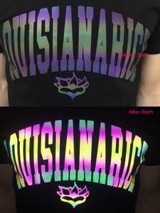 Logotipo de camiseta reflectante, haga su propio logotipo de tinta reflectante, ropa para su grupo o evento - Product Image 6