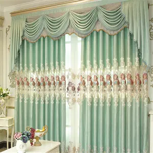 Tende a <span class=keywords><strong>doppio</strong></span> strato di lusso reale bellissimo modello Vintage mantovana per soggiorno tessuto tecnica in buona decorazione - Product Image 1