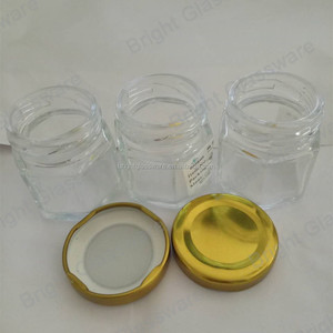 Mật Ong Lọ Hình Lục Giác Thủy Tinh Nhỏ Cấp Thực Phẩm 10Ml 15Ml Với Vàng Có Nắp Đậy Thâm Quyến Tùy Chỉnh Đất Nước Sáng Quà Tặng Kinh Doanh OEM/ ODM - Product Image 4