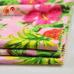 Shaoxing Chunnuo Textile DTY spazzolato stampa ananas poliestere 4 vie tessuto Spandex tessuto pennello DTY