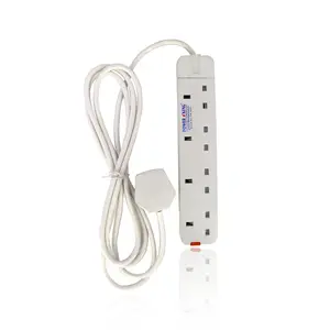 Hot sale 13A 250V wall 4 way outlet electrical cable power king extension cord socket board plug