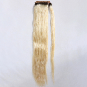 Premier-Extensión de coleta de cabello humano remy brasileño virgen alineada, de 10 a 26 pulgadas - Product Image 3