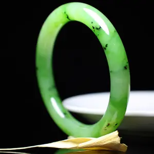 YQ08 Gorgeous Chinese Old Green Jade Bangle Bracelet