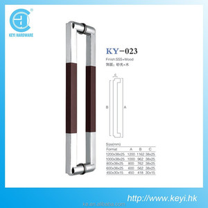 มือจับประตูกระจกบานเลื่อนสองด้านเชิงพาณิชย์ด้ามจับดึงท่อสแตนเลสสําหรับห้องน้ําหรืออาคารสํานักงาน - Product Image 2