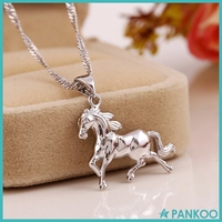 Bijoux cheval en argent sterling 925, collier avec pendentif animal de cheval