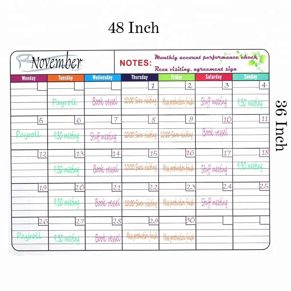 Keuken Menu Bedrijf Plannen Studie Vel Droog Uitwisbare Markers Koelkast Magneten Whiteboard Kalender Beloning Grafiek Board Koelkast Magneten