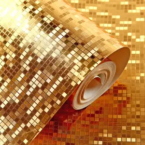 KTV gold foil embossed glitter metallic wallpaper designs