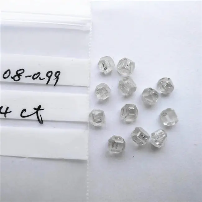 Kim Cương Thô Chưa Cắt HPHT, 3/0.4/0.5/0.8/1 Carat Đá Quý Trắng Kim Cương Thô