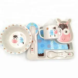 Designer melamine childrenwares, kids dinner set with sippy cup