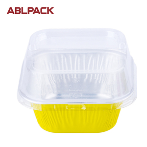 Ablpacote colorido impresso alumínio folha de alumínio sobremesa forno copo bandeja de mesa copo 3.5oz bolo molde antisilicone alta temperatura