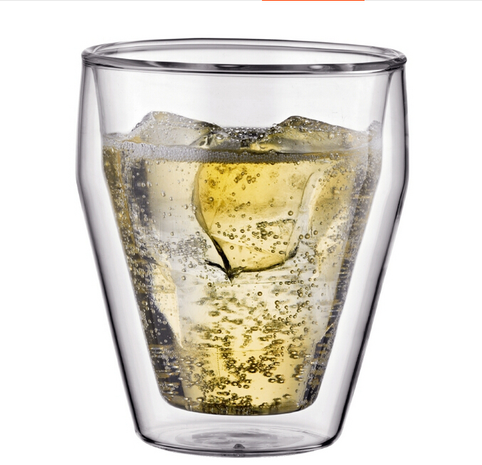 Clear heat resistant glass Double Wall Glass Tumbler  for Beer