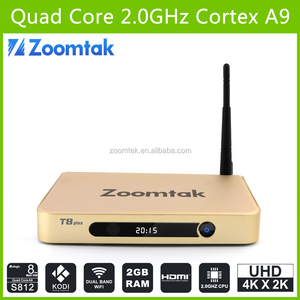 Zoomtak T8 plus Amlogic S812 quad core 2 G RAM 16 G EMMC android tv box webcam - Product Image 1