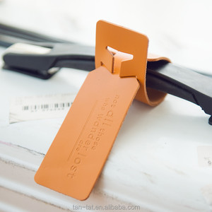 Étiquette à bagages personnalisée en cuir de vache véritable - Product Image 3