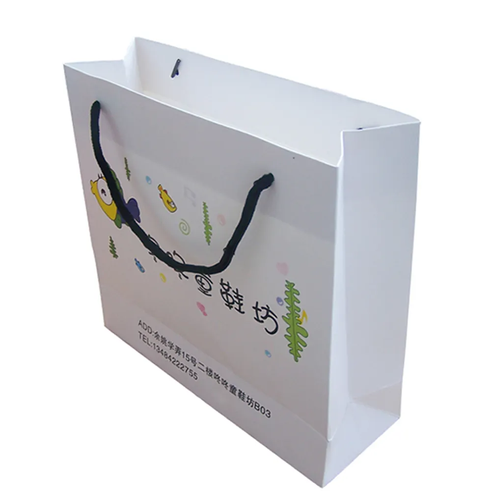 ECO friendly recyclable paper packaging shopping bag OEM, cloth carrying shopping bag