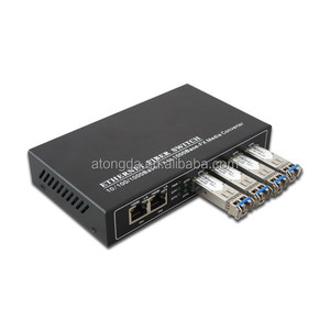 ATONGDA gigabit switch in <span class=keywords><strong>fibra</strong></span> ottica 1000Mbps 2 rj45 porte ethernet PER 4 sfp OTTICA prese - Product Image 3