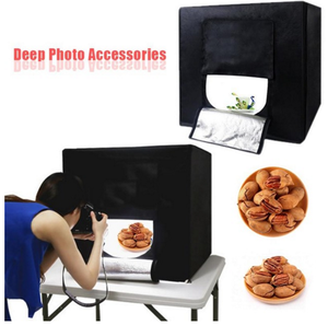 80X80 Cm Nhỏ Sâu Chuyên Nghiệp Led Ảnh Nhiếp Ảnh <span class=keywords><strong>Studio</strong></span> Lightbox Softbox Ảnh Bộ Dụng Cụ Phòng Thu Đen - Product Image 3