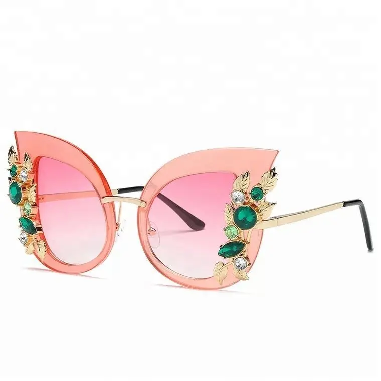 Cat Eye Colors Sunglasses High Quality Metal Unisex Top Quality Fashion Sunglasses