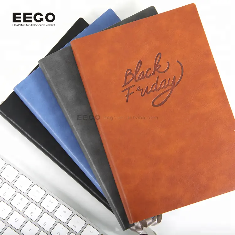 cheap promotional vintage leather a5 a6 size recycle paper hand made black note books with embossed logo