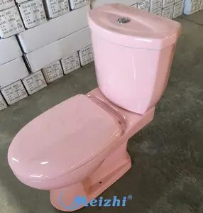 Zweiteilige rosa Toiletten schüssel aus Keramik