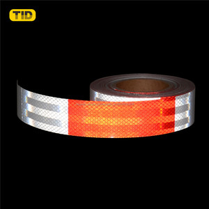 Rojo/Blanco Metro <span class=keywords><strong>Cinta</strong></span> <span class=keywords><strong>Reflectiva</strong></span> Para Vehiculos Dot-c2 BICOLOR DE GRAN CALIDAD CODIGO - Product Image 1