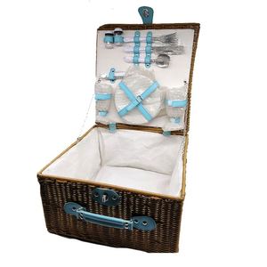 <span class=keywords><strong>Cesta</strong></span> de Picnic de Mimbre para 4 Personas <span class=keywords><strong>con</strong></span> <span class=keywords><strong>Tapa</strong></span>, <span class=keywords><strong>Cesta</strong></span> de Mimbre <span class=keywords><strong>Natural</strong></span> Hecha a Mano y Lavable para Acampar al Aire Libre - Product Image 5