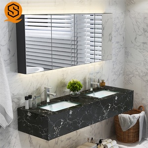 מודרני קוורץ אבן בחדר אמבטיה עם מובנה כיורים - Product Image 2