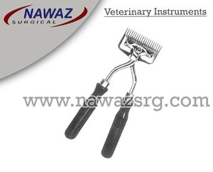 Cortadora de pelo Manual personalizada de gran venta, acero inoxidable de dientes estrechos, plateado con mango negro, instrumentos de descornado veterinario - Product Image 2