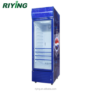 Réfrigérateur vertical commercial à porte unique, vitrine réfrigérée pour la bière Pepsi avec évaporateur à rouleaux - Product Image 2