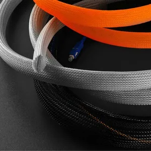 braided expandable nylon cable mesh harness wire sleeving/cable management sleeve