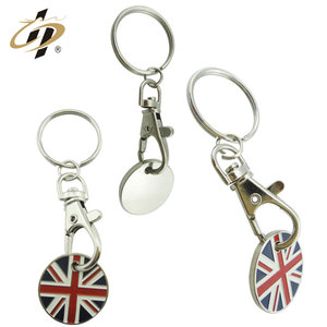 Bán Buôn UK Phong Cách Kim Loại Trolly <span class=keywords><strong>Token</strong></span> Coins <span class=keywords><strong>Keyring</strong></span> - Product Image 4
