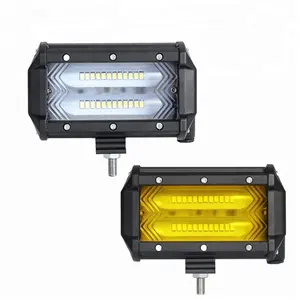 2018 LED 工作灯 72 W 5英寸 8000LM 洪水 Led 灯条用于越野汽车皮卡 Lada 4x4 uaz ATV 汽车驾驶灯 10 V 30 V