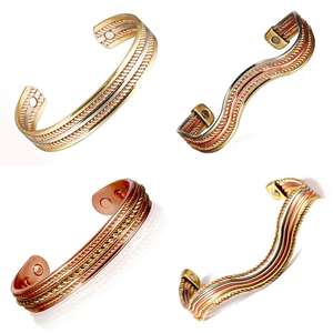 आईनॉक्स थोक भारतीय Sabona तार गहने हस्तनिर्मित शुद्ध तांबे कंगन - Product Image 3