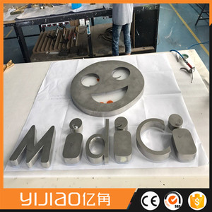 rotulacion fabricada en metal acero aluminio en volumen en alfabeto y numero - Product Image 1
