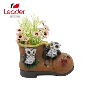 Maceta <span class=keywords><strong>de</strong></span> Flores con Forma <span class=keywords><strong>de</strong></span> Bota Marrón Antigua, Diseño <span class=keywords><strong>de</strong></span> Búho, Maceta con Forma <span class=keywords><strong>de</strong></span> Zapato - Product Image 4