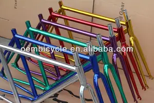 Marco de bicicleta Enchapado en acero 700C para bicicleta de engranaje fijo